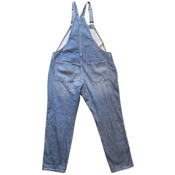 GAP Overalls Women's Large Blue Slouchy Washwell Relaxed Tapered - Picture 2 of 6